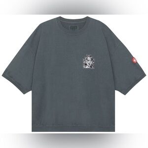 VGC! Cav Empt Overdye Zig Patch Short-Sleeve Crewneck Charcoal Sz Large